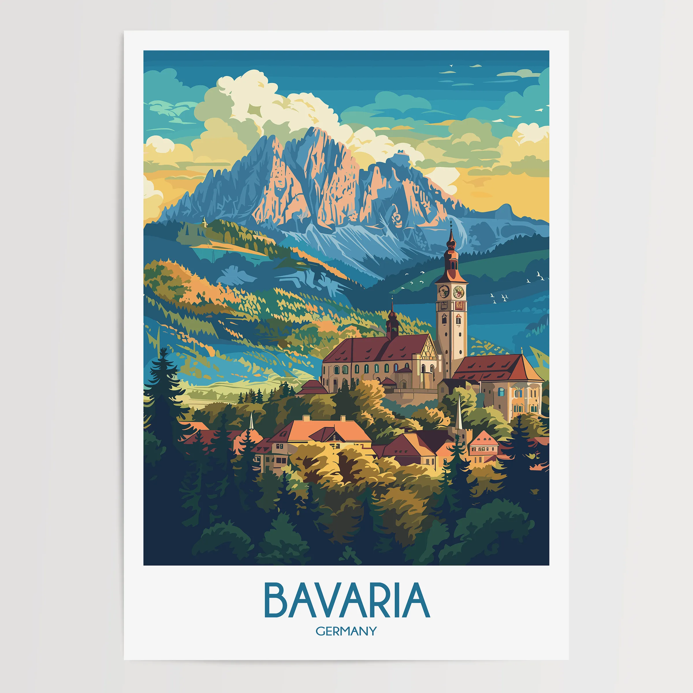 Bavaria Modern Travel Poster