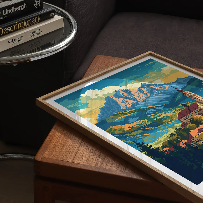 Bavaria Retro Travel Illustration