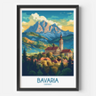 Bavaria Retro Travel Illustration