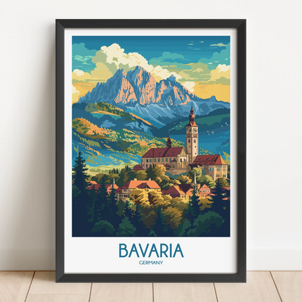 Bavaria Vintage Style Print