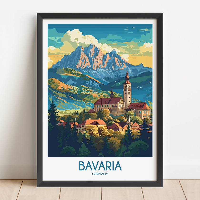 Bavaria Vintage Style Print