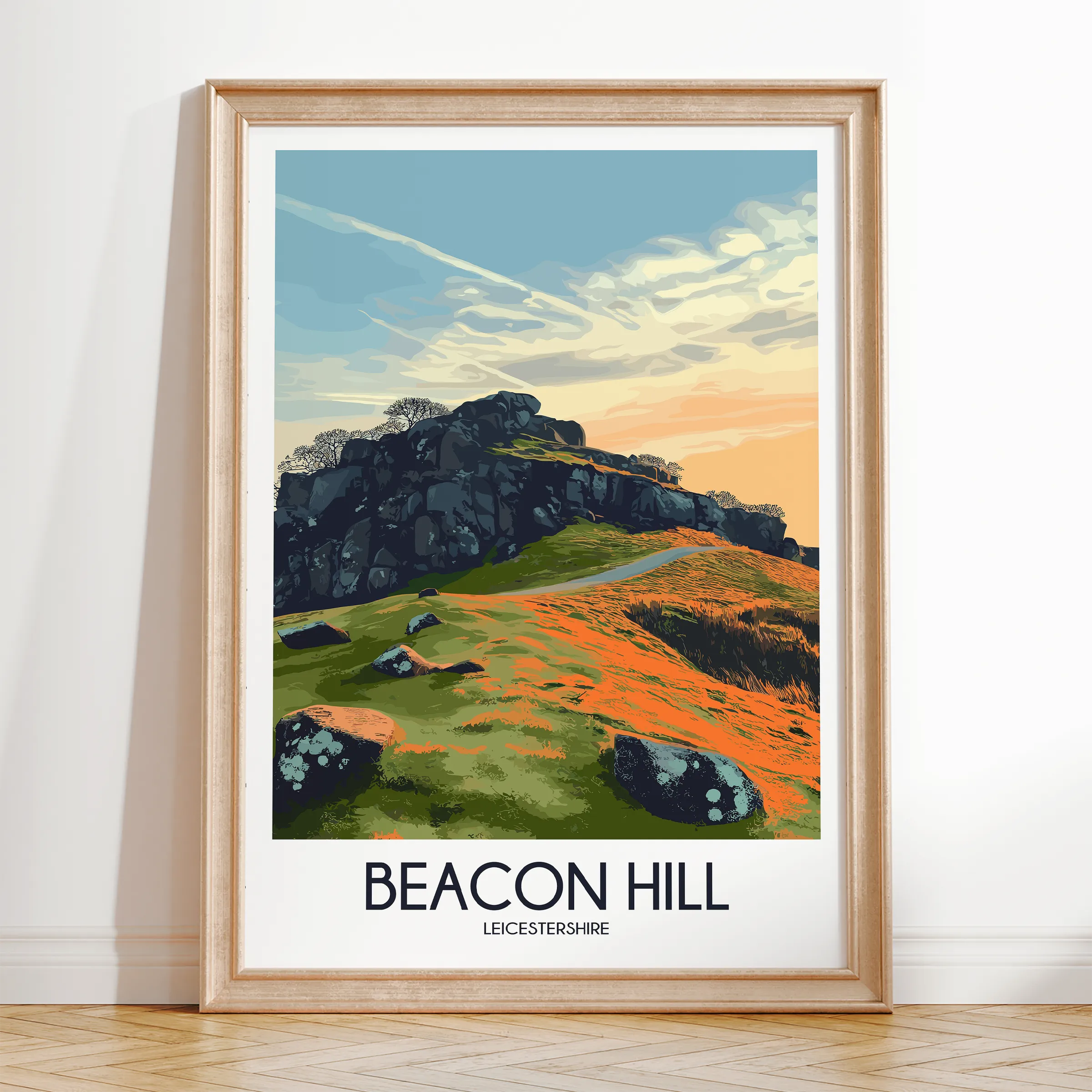 Beacon Hill Modern Travel Poster
