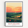 Bedfordshire Modern Travel Poster