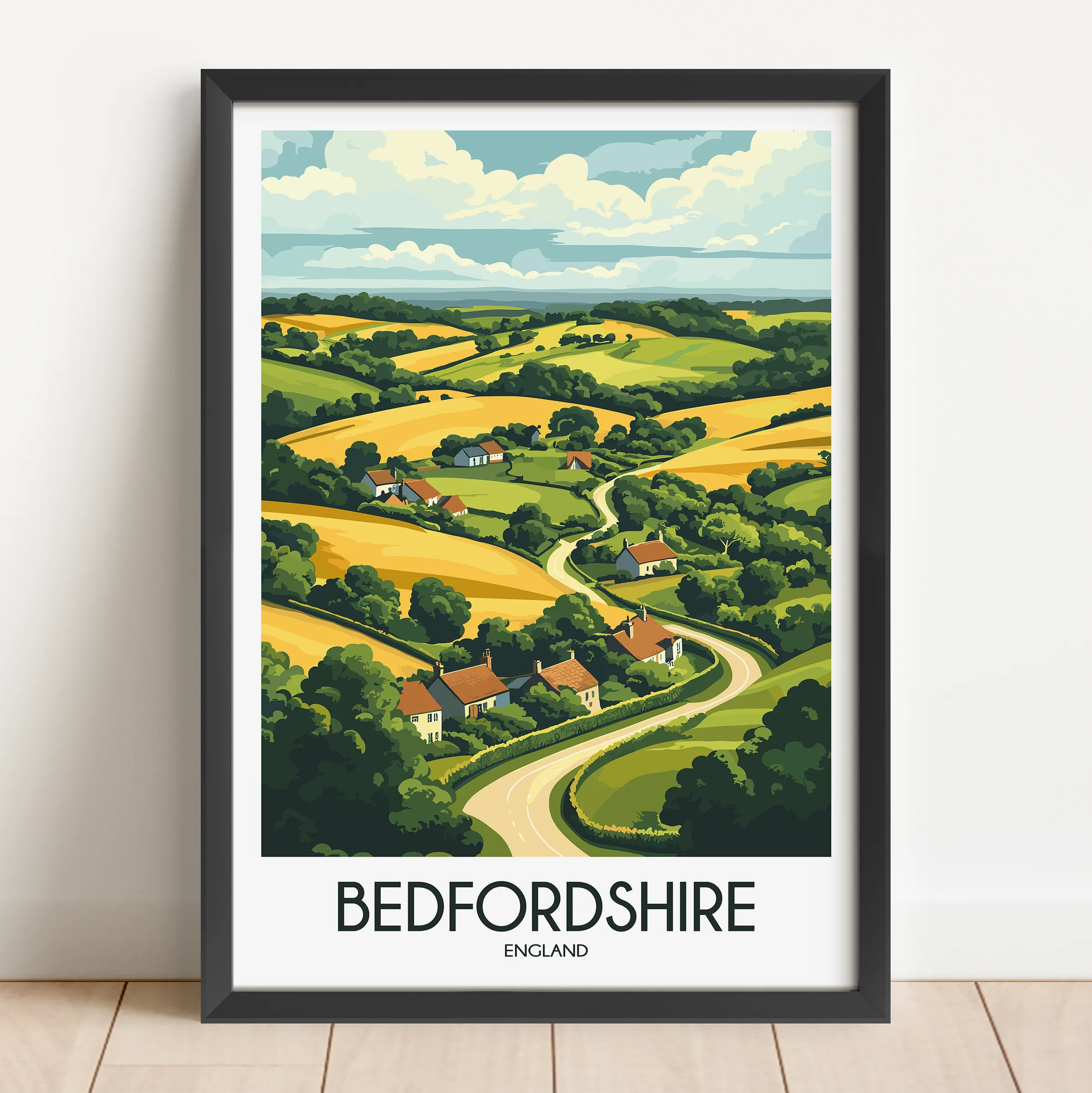 Bedfordshire Vintage Style Print