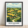 Bedfordshire Vintage Style Print