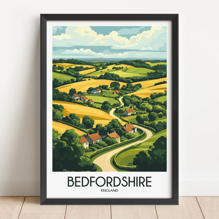 Bedfordshire Vintage Style Print