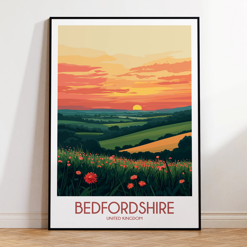 Bedfordshire Vintage Style Print