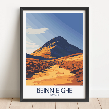 Beinn Eighe Retro Travel Illustration