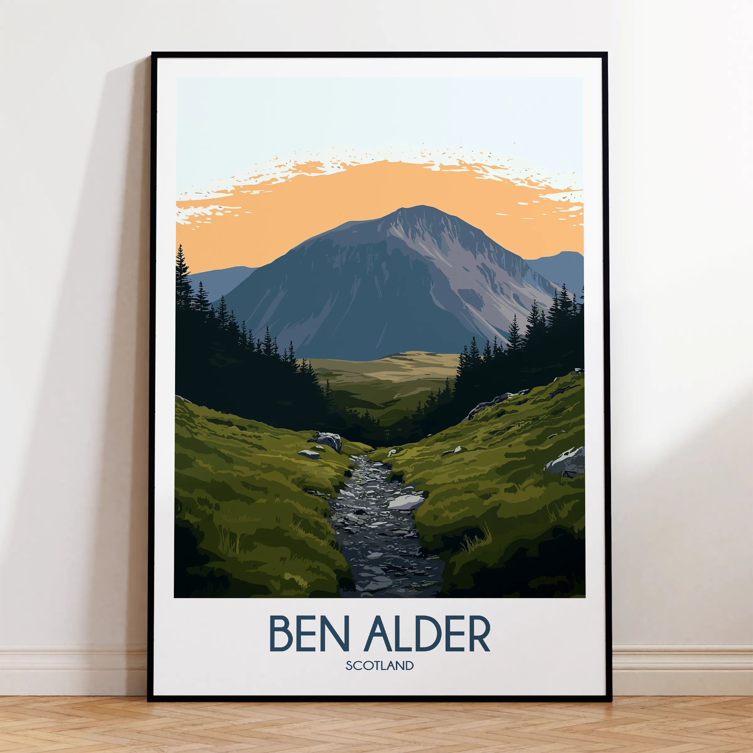 Ben Alder Modern Travel Poster