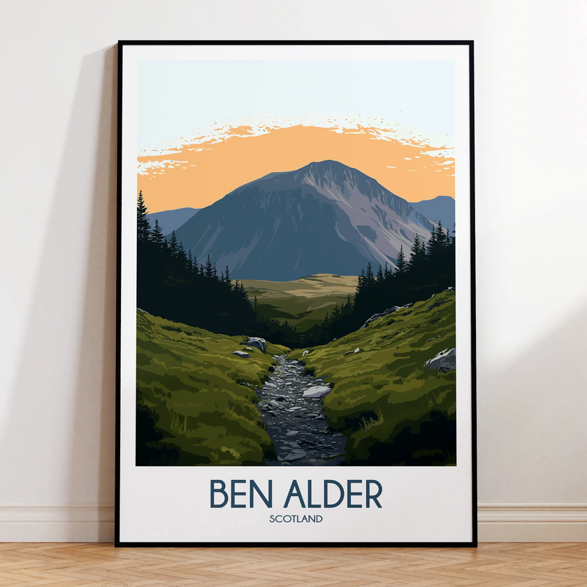 Ben Alder Modern Travel Poster