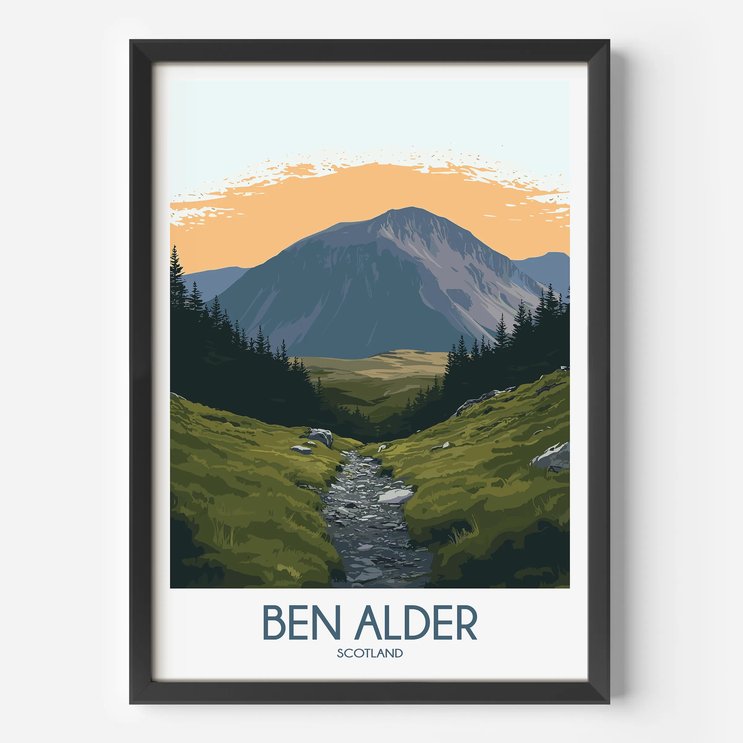 Ben Alder Scenic Landscape Art