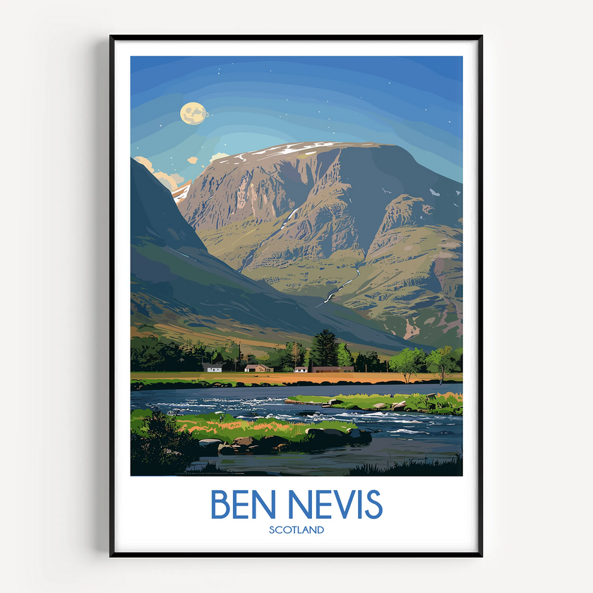 Ben Nevis Modern Travel Poster