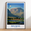 Ben Nevis Retro Travel Illustration