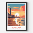 Benidorm Retro Travel Illustration