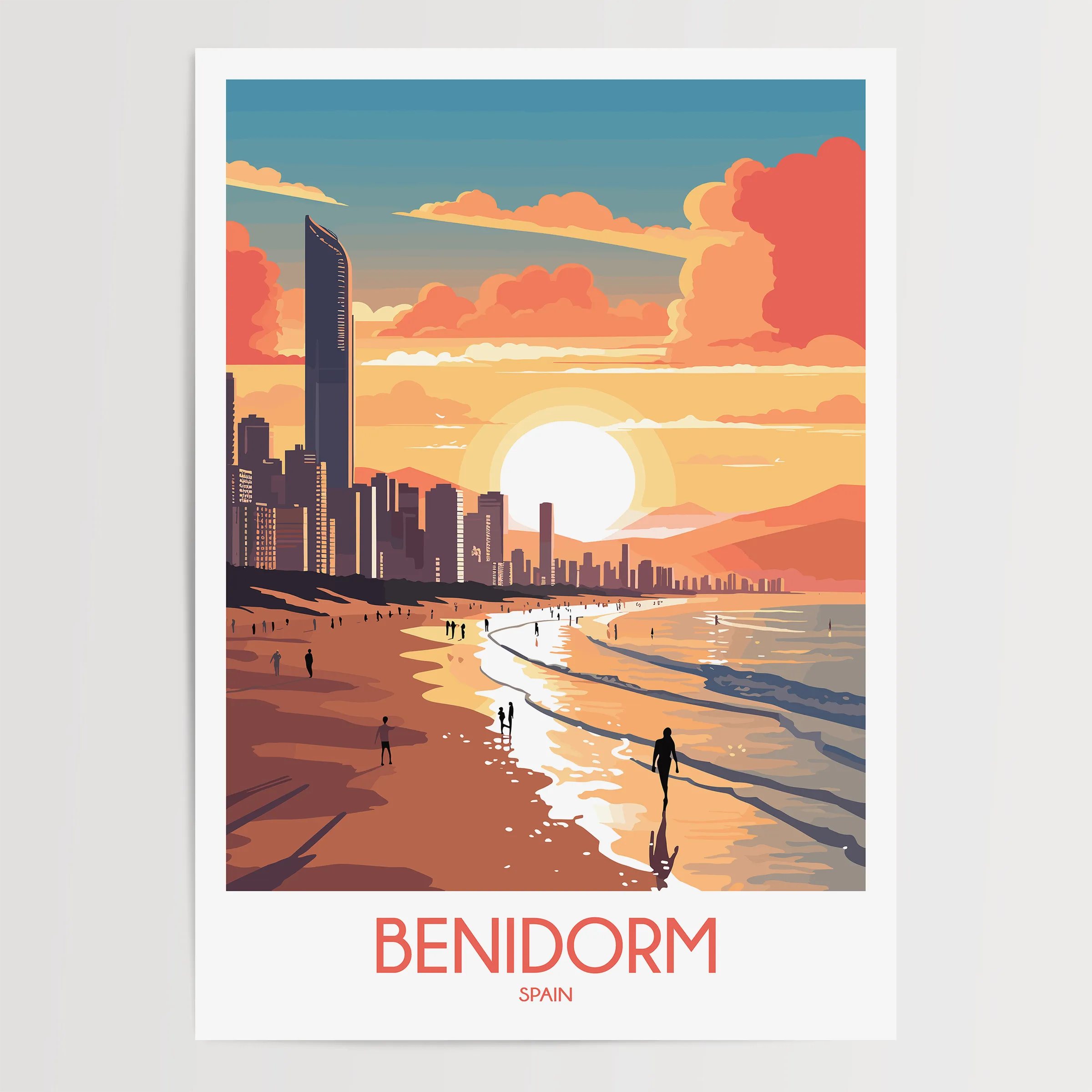 Benidorm Souvenir Poster Print