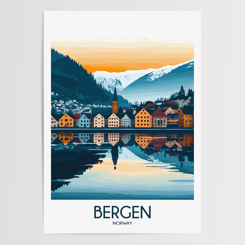 Bergen Destination Art Gift