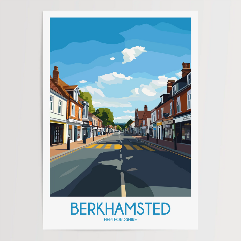 Berkhamsted Modern Travel Poster