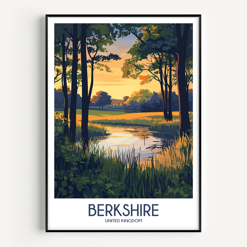 Berkshire Modern Travel Poster