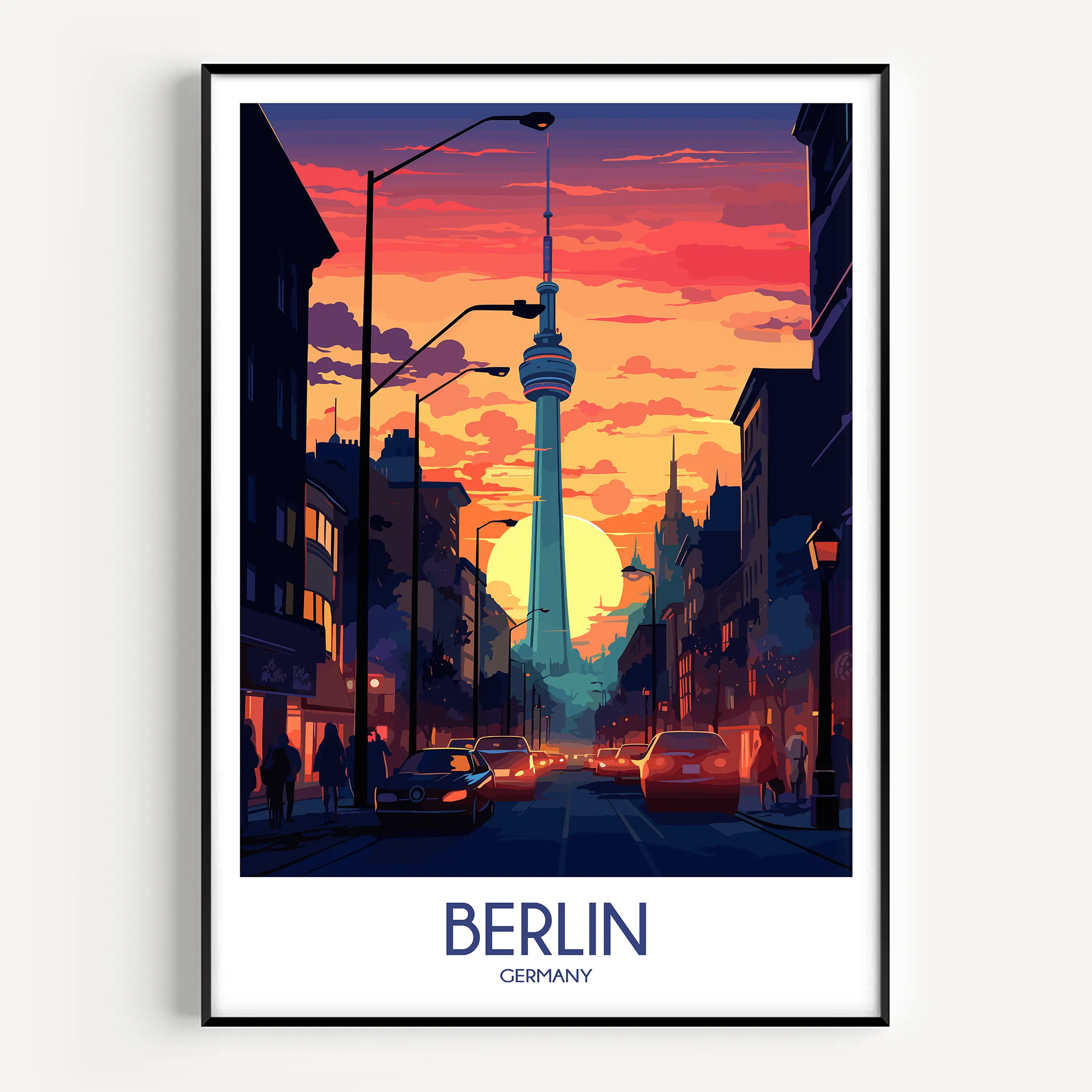 Berlin Retro Travel Illustration