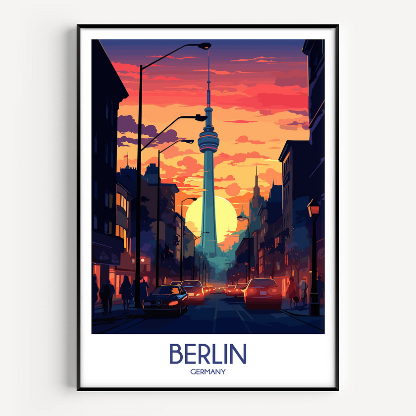 Berlin Retro Travel Illustration