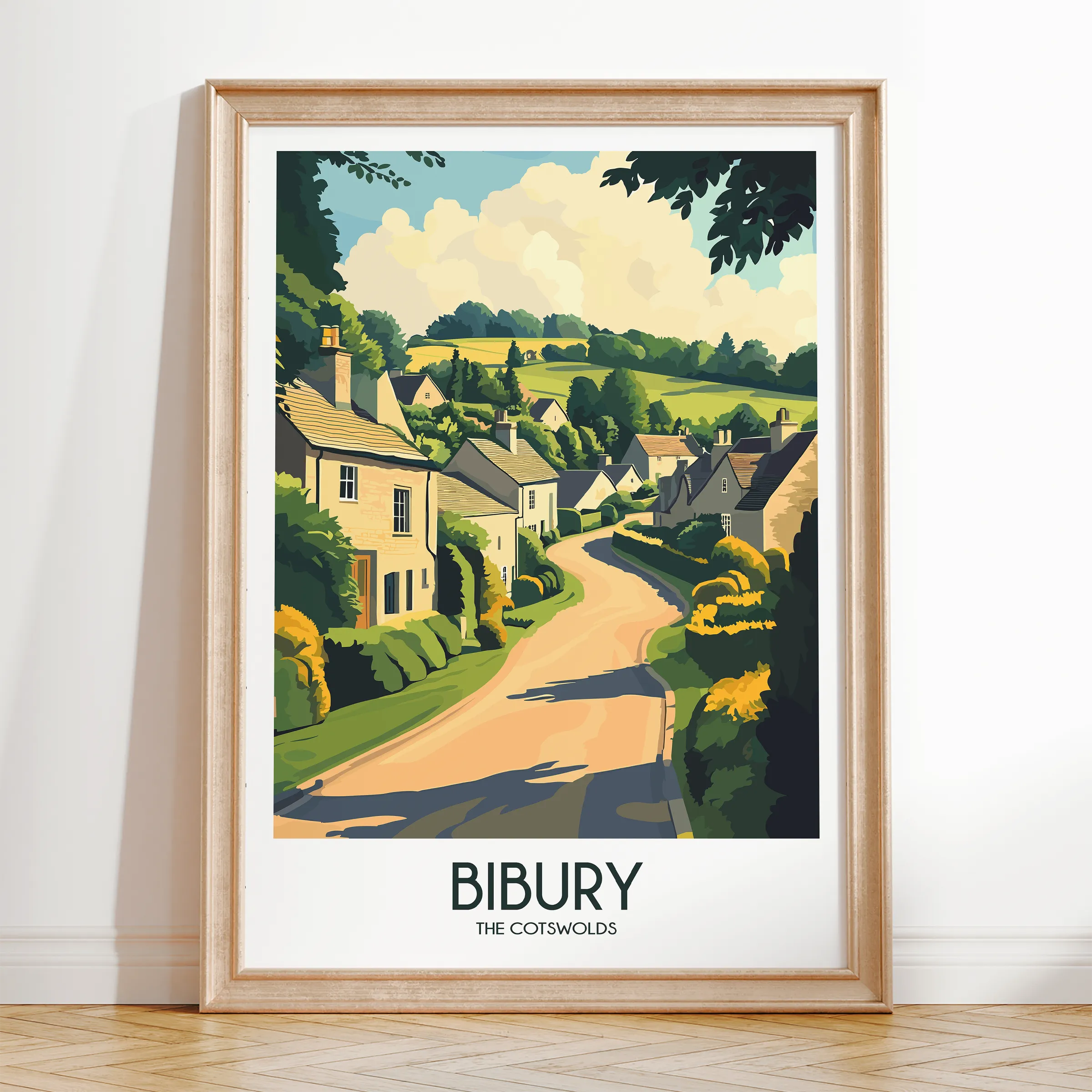Bibury Scenic Landscape Art