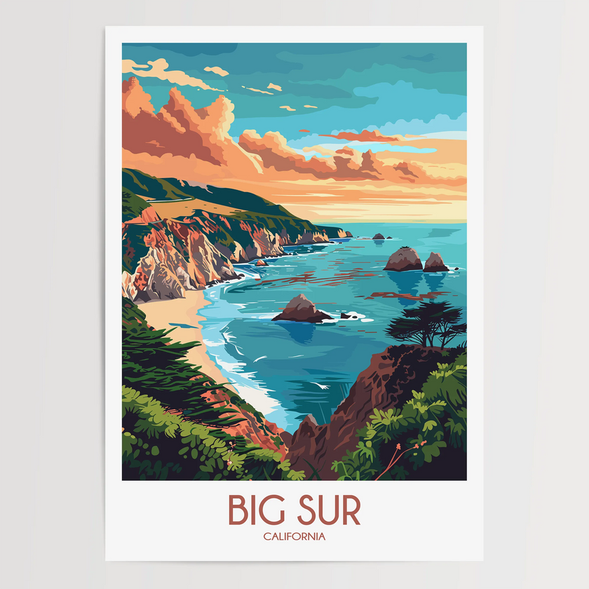 Big Sur Minimalist Wall Art