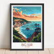 Big Sur Modern Travel Poster