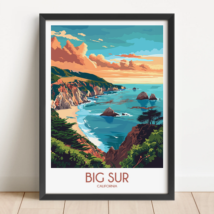 Big Sur Modern Travel Poster