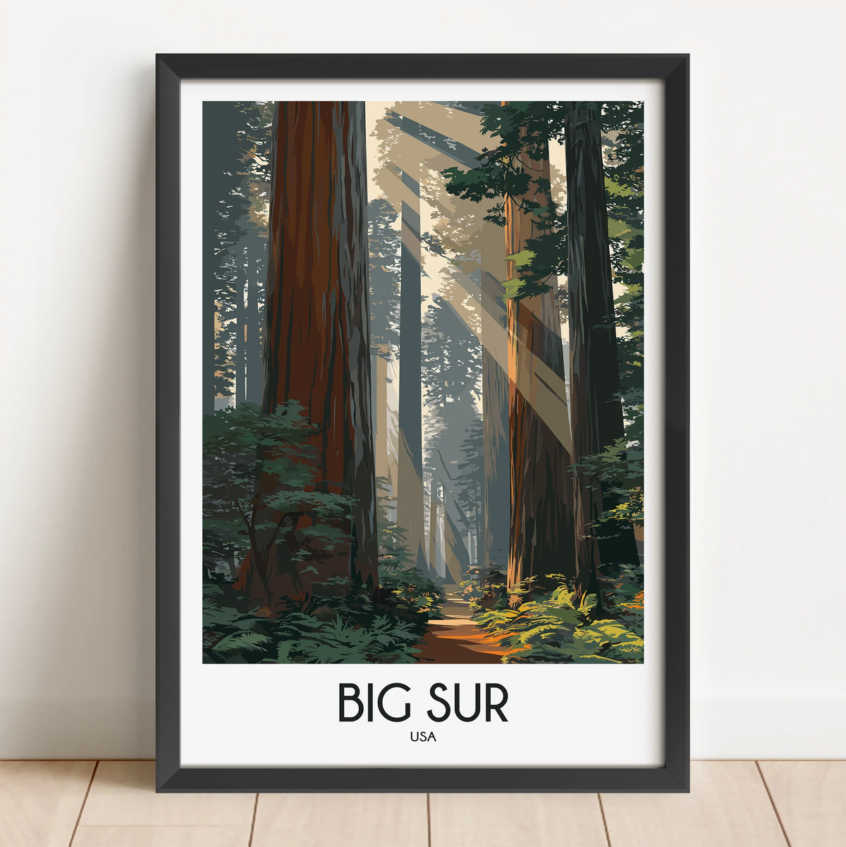 Big Sur Modern Travel Poster