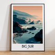 Big Sur Modern Travel Poster