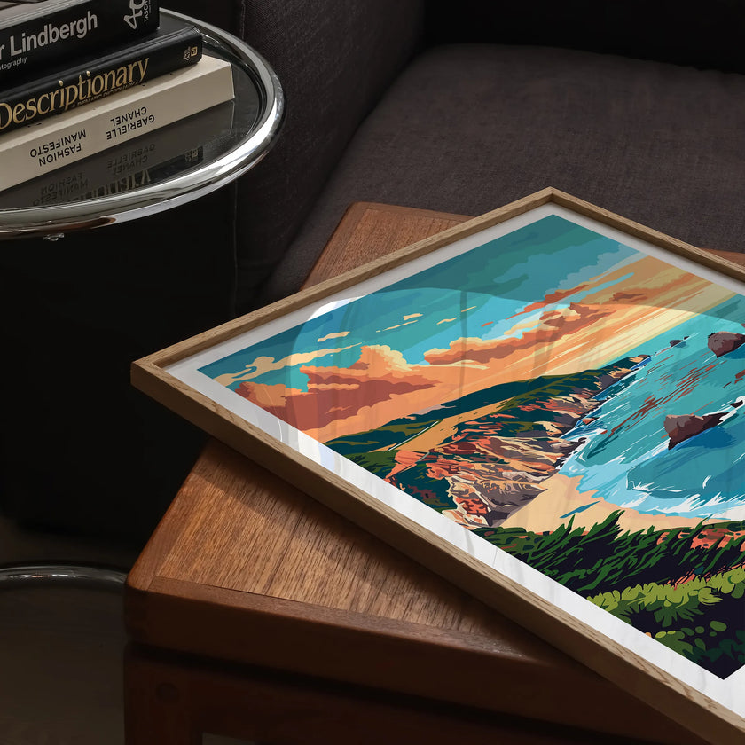 Big Sur Vintage Style Print