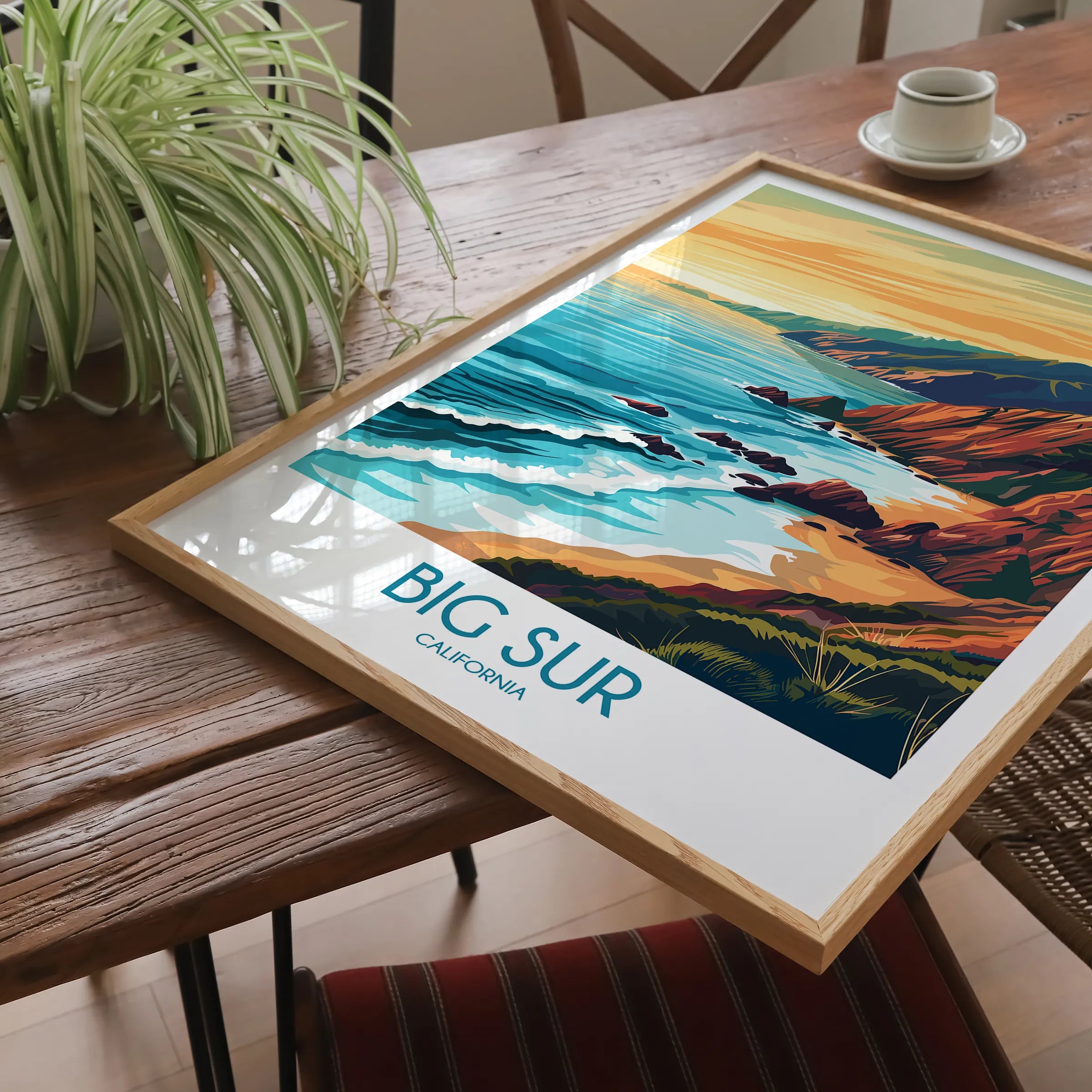 Big Sur Vintage Style Print