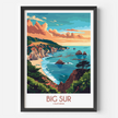 Big Sur Vintage Style Print