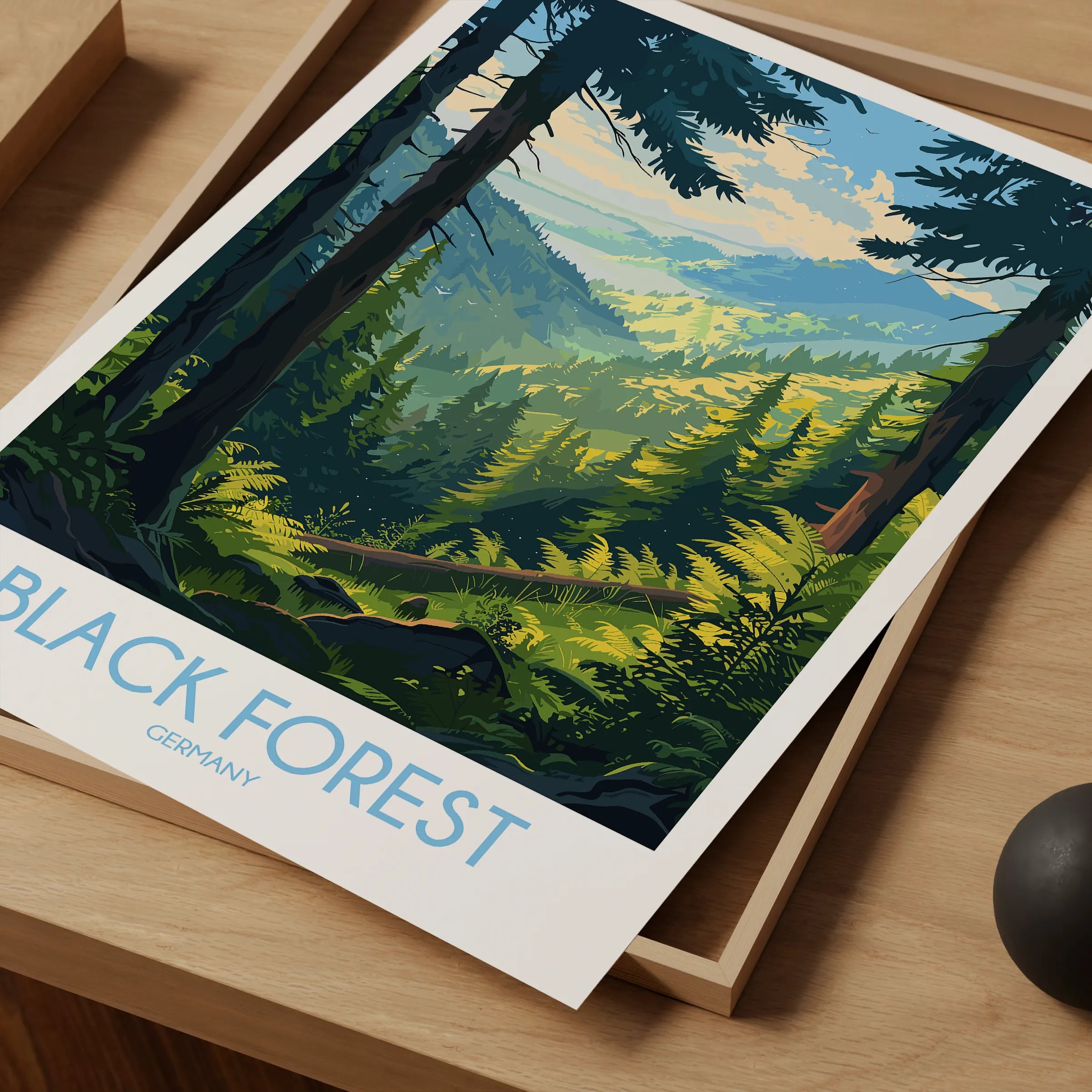 Black Forest Modern Travel Poster