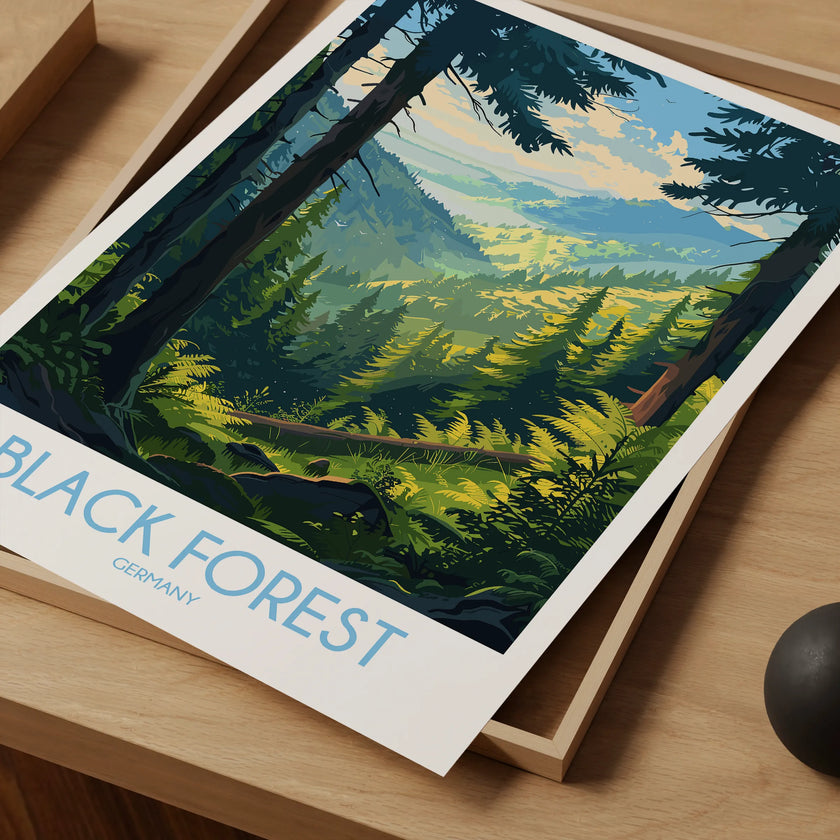 Black Forest Modern Travel Poster