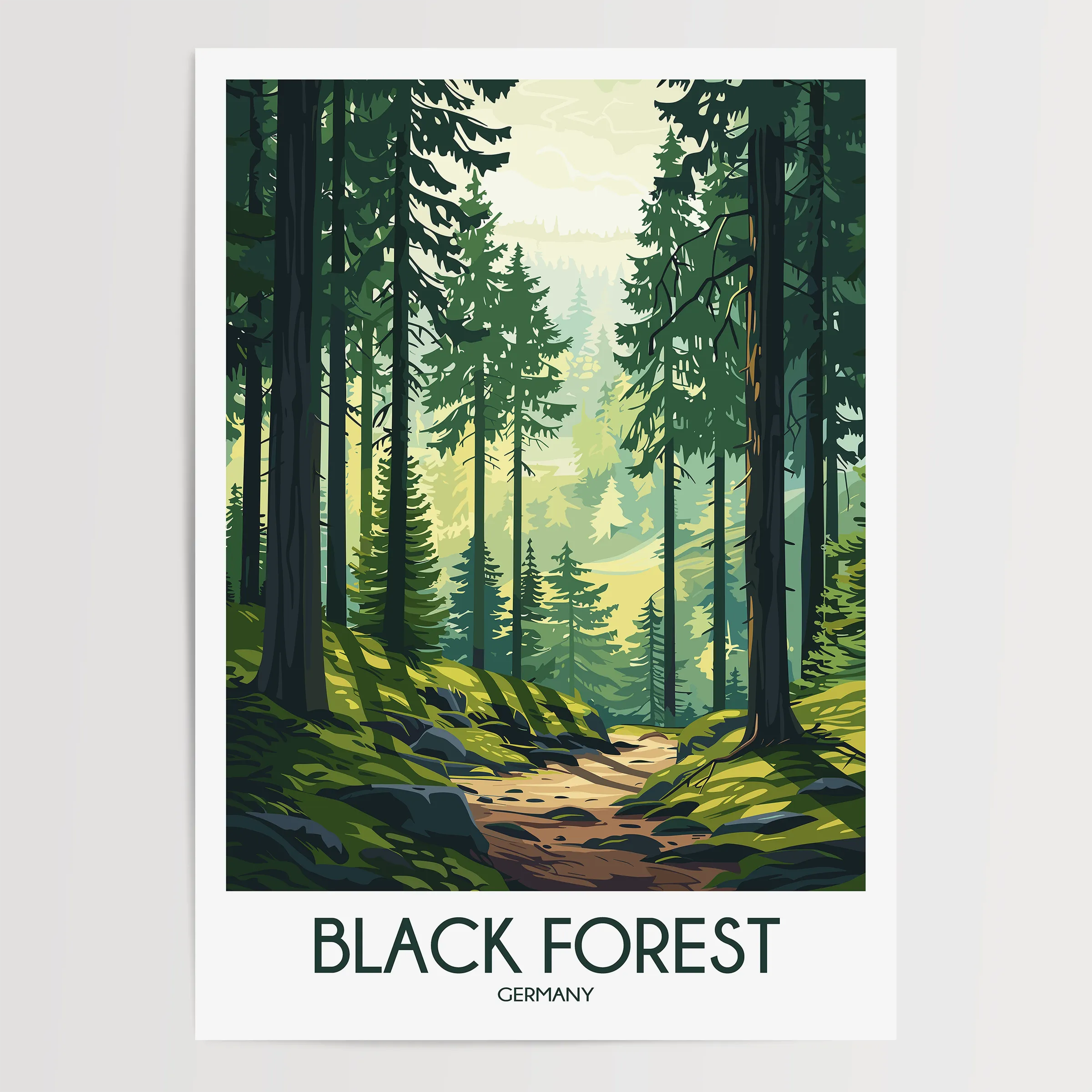 Black Forest Modern Travel Poster