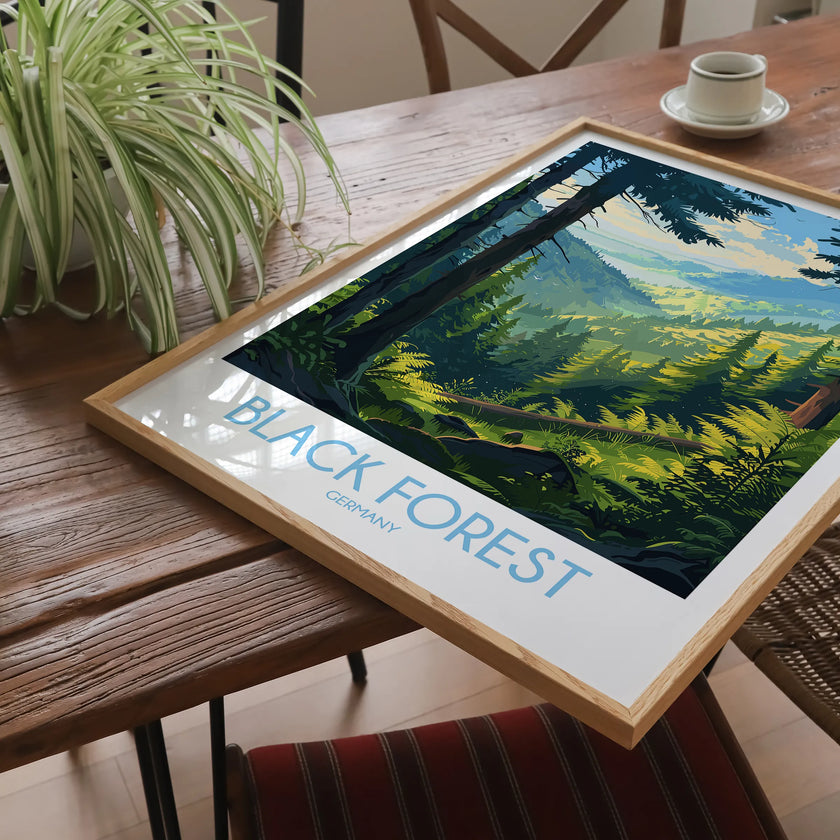 Black Forest Vintage Style Print