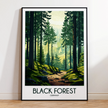 Black Forest Vintage Style Print