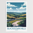 Blackdown Hills Vintage Style Print