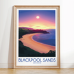 Blackpool Sands Vintage Style Print
