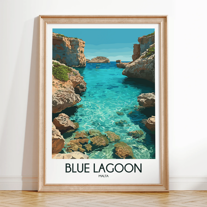 Blue Lagoon Minimalist Wall Art