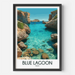 Blue Lagoon Modern Travel Poster