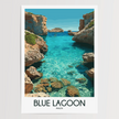 Blue Lagoon Scenic Landscape Art