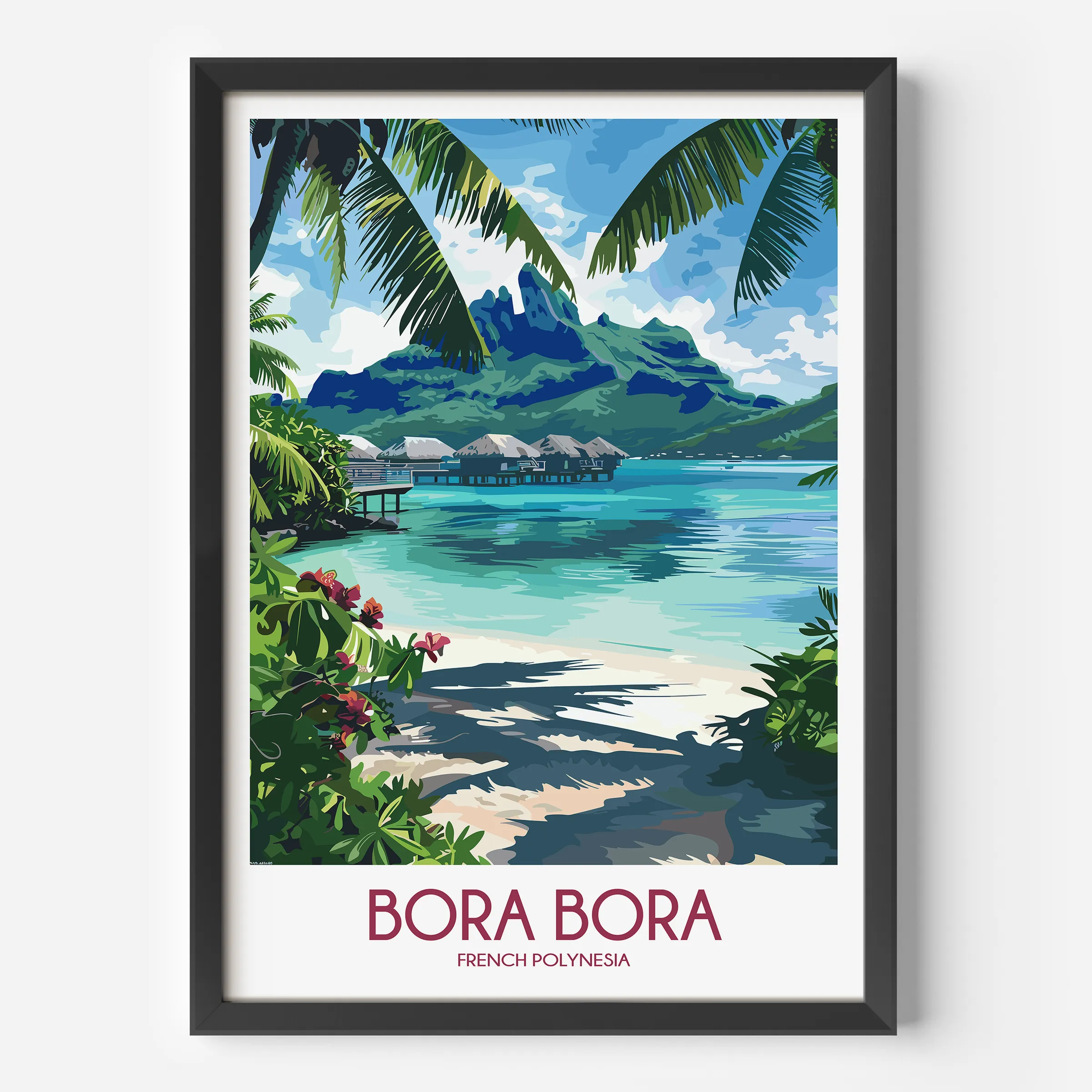 Bora Bora Modern Travel Poster