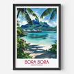 Bora Bora Modern Travel Poster