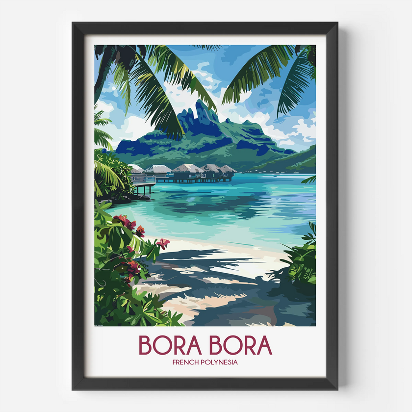 Bora Bora Modern Travel Poster