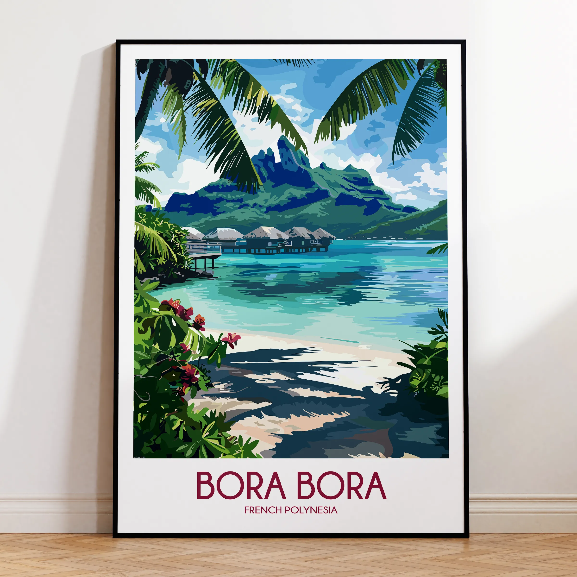 Bora Bora Vintage Style Print