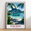 Bora Bora Vintage Style Print