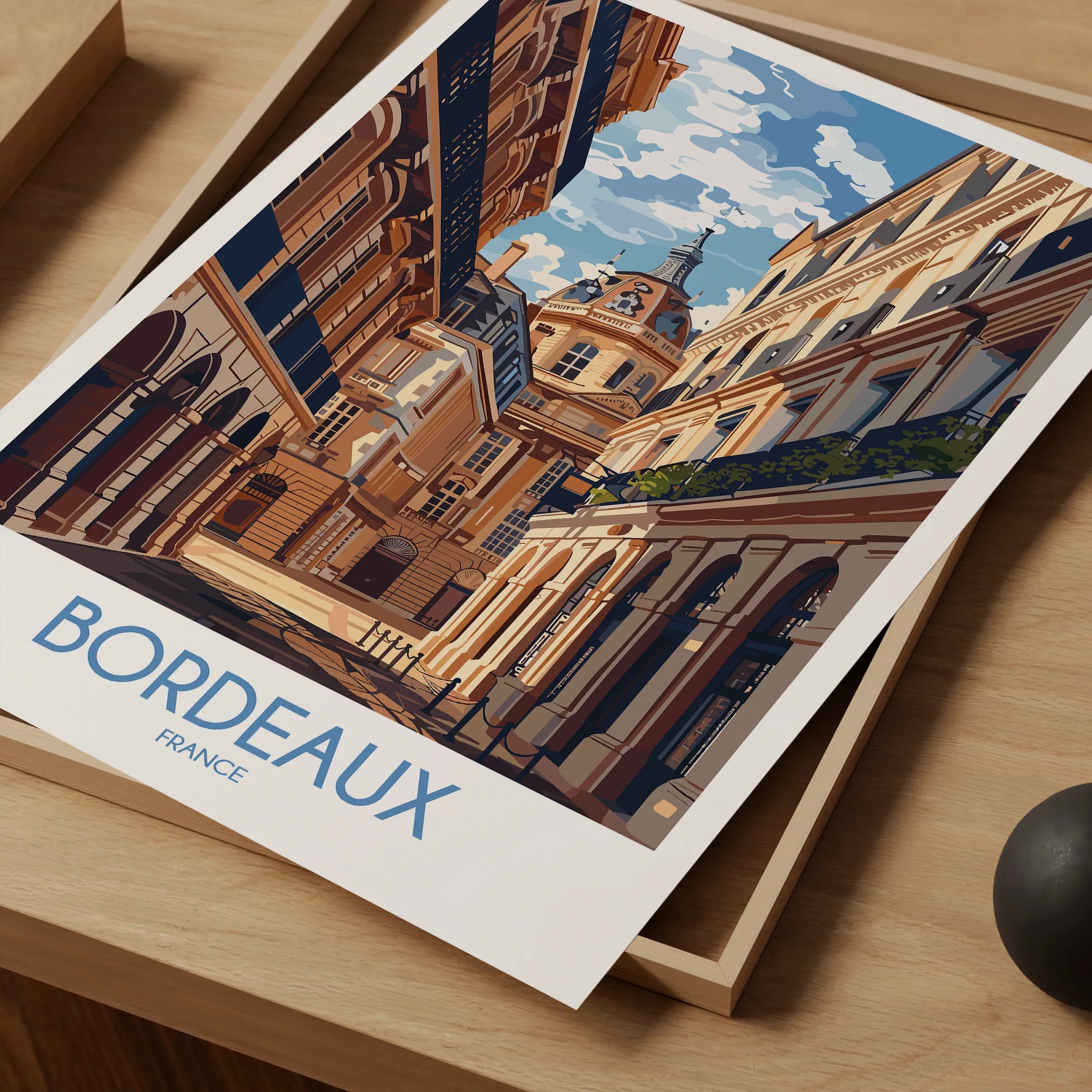 Bordeaux Modern Travel Poster