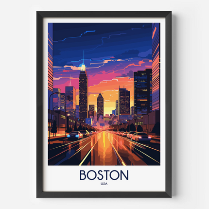 Boston Modern Travel Poster